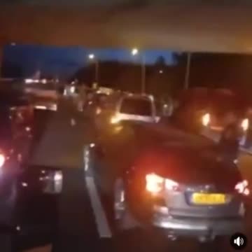 Dutch Citizens, in Support of the Farmers, Blocked Highways A7 and A28 Respectively