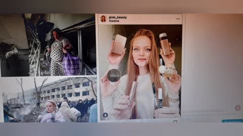 The Russians gave us food.Rregnant "wounded' with make up!