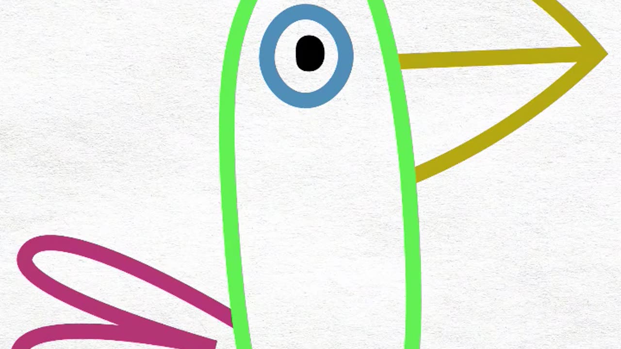 Drawing Polly Parrot easy Kids