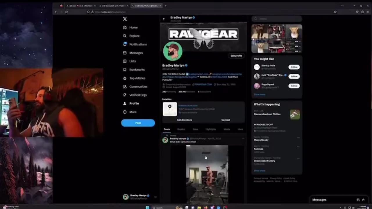 N3ON TALKS ABOUT SAM IN BRADLEY MARTYN'S STREAM