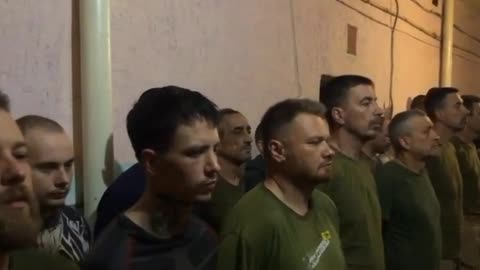 Ukrainian military who surrendered near Lisichansk