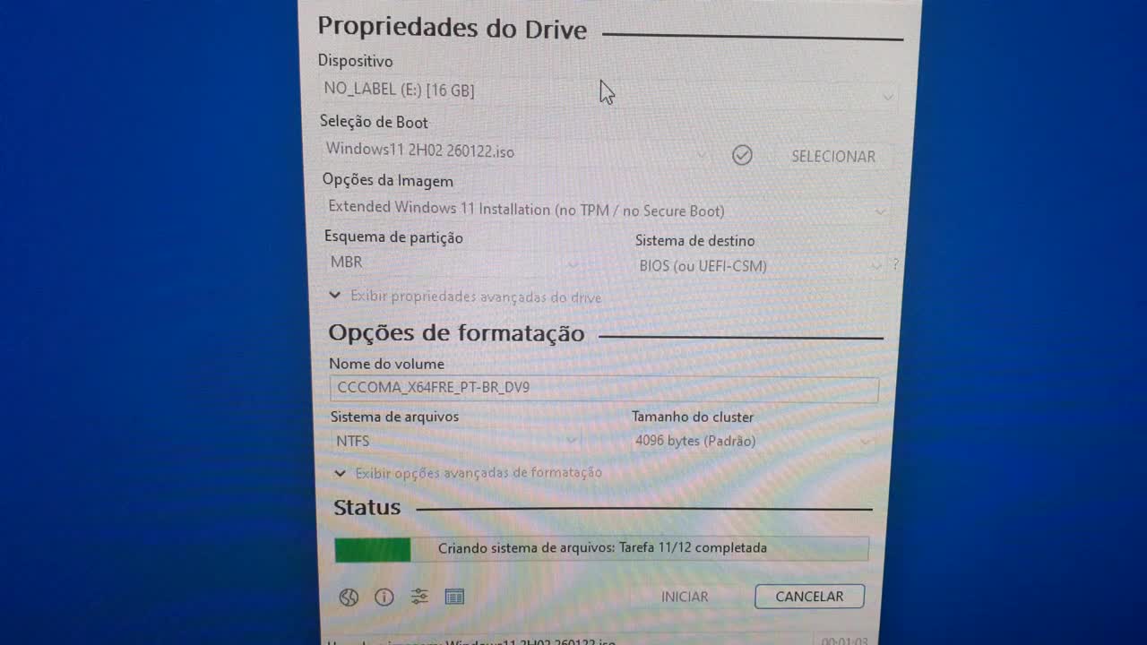 instalação o Windows 11 Sem TPM 2.0