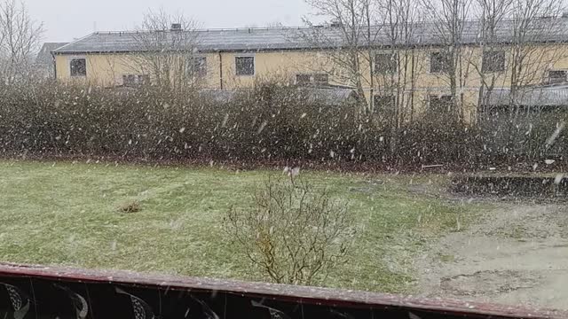 Snow in village