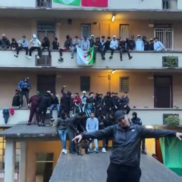 The situation of public housing in Milan. There are no Italian flags. Our