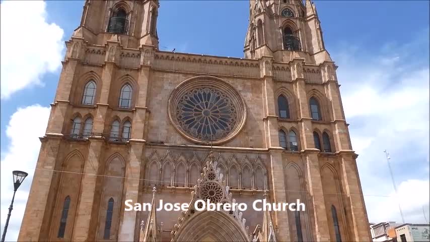 Main Plaza and Church in Arandas, Jalisco, Mexico