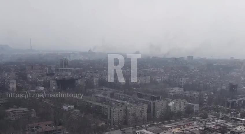 Drone footage of Mariupol