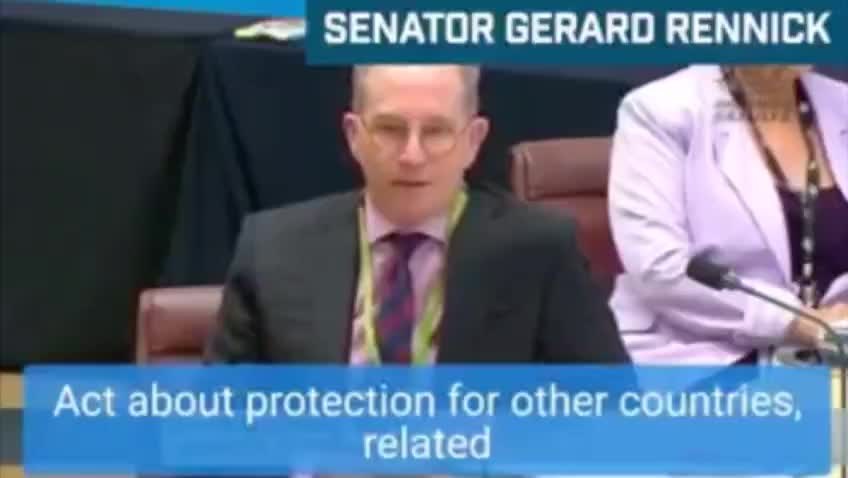 Senator Rennick in Australia questioning travel restrictions