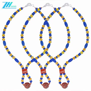 Yellow Bumble bee amber square pendant Lapis lazuli Pietersite Garnet handmade gemstone necklace