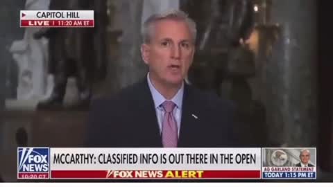 Looks like McCarthy wants to show the world what really happened on Jan 6.