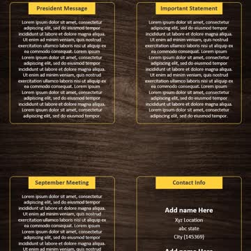 One Page Elementary School Newsletter PowerPoint Template