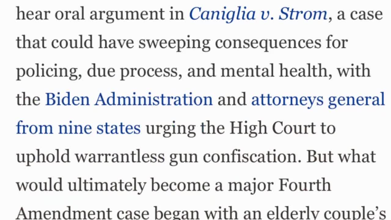 Supreme Court To Let Cops Enter Homes And Seize Guns Without A Warrant.