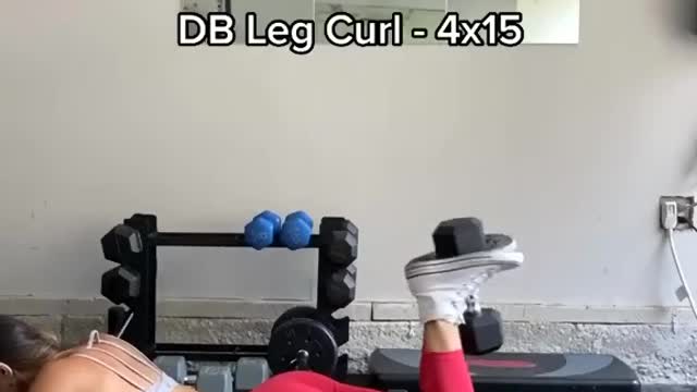 A woman does variations of gluteal exercises with various equipment.