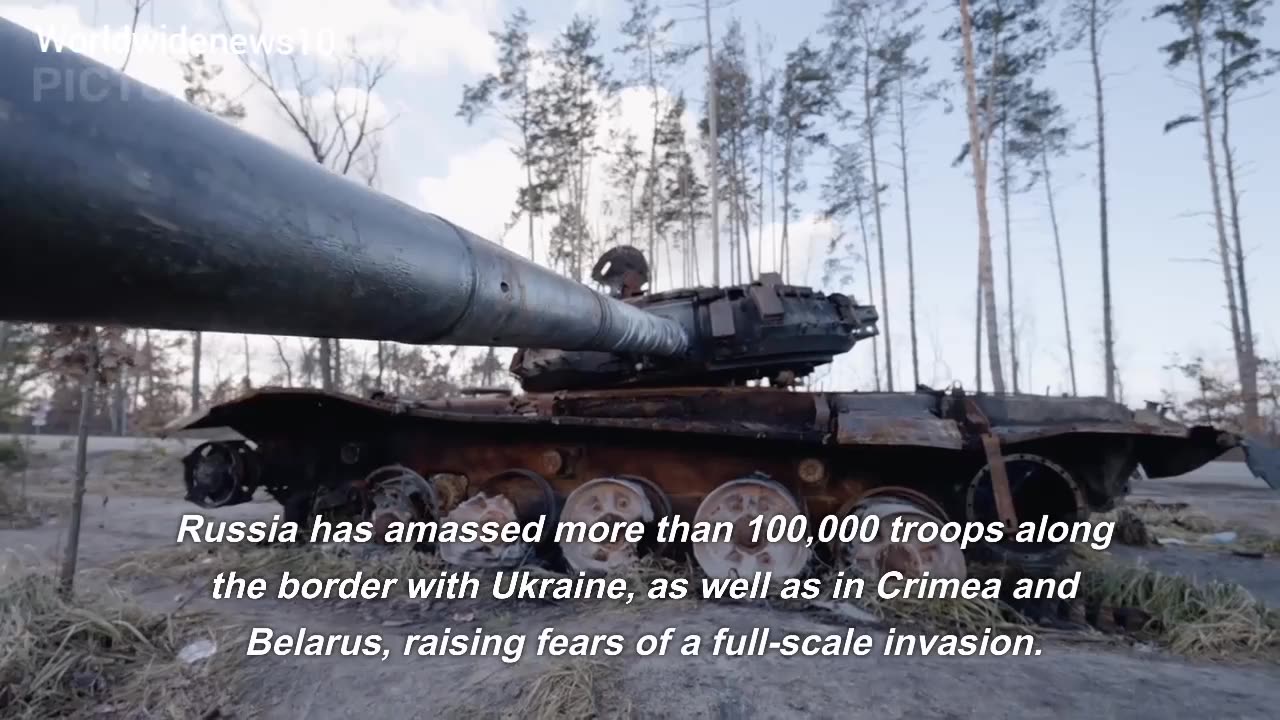 Russian tank column blown up by lethally accurate Ukrainian artillery near Bakhmut .worldwidenews10