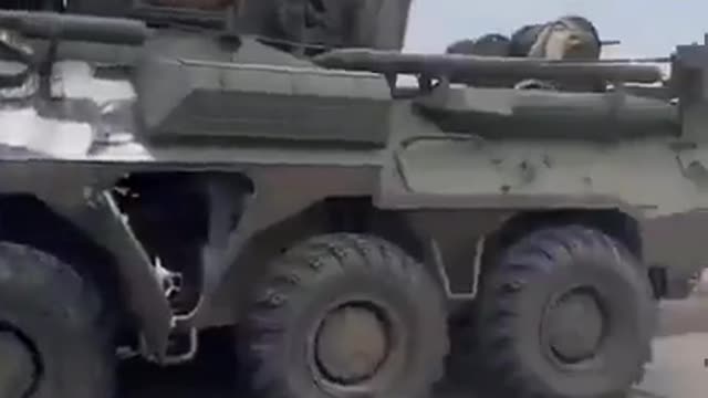 Mobile radio station was captured by local forces from the Russian Army