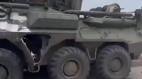 Mobile radio station was captured by local forces from the Russian Army