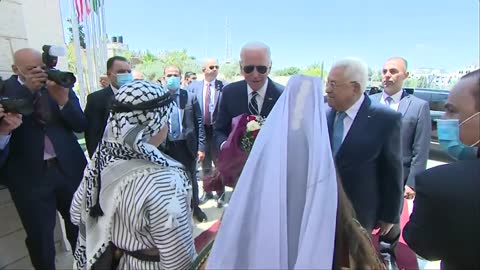 President Biden meets with President Mahmoud Abbas of the Palestinian Authority