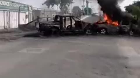 Blocking of the roads and the Sandy Ground bridge in France protest