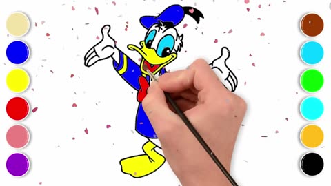 How to Draw Donald Duck Easy Step by Step for Kids