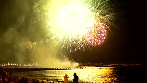 Beautiful fireworks new year 2022