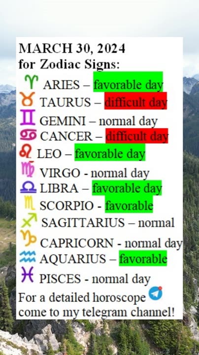 MARCH 30, 2024 for Zodiac Signs