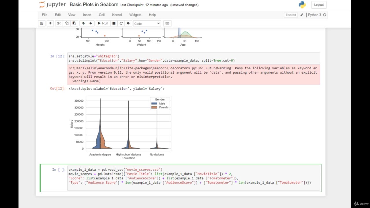 Python Full Course - Chapter 10 - 5. Basic Plots in Seaborn