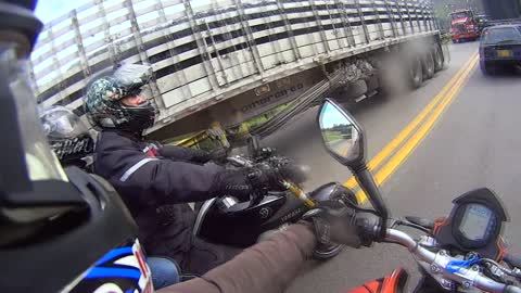 Motorcycle Races Cyclist