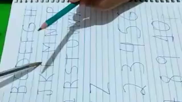 Three year old child speaking the alphabet