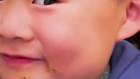 adorable baby making a lot of laugh