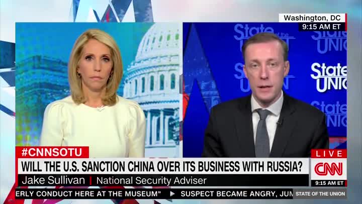 Sullivan Says The US Will Not Allow China To Be A Lifeline to Russia