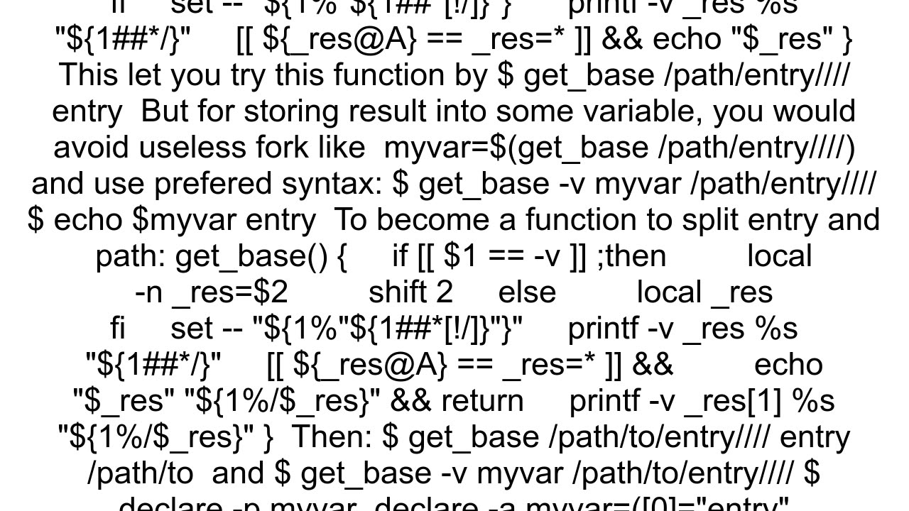 A fast and proper way to get the basename of a directory or a file in bash