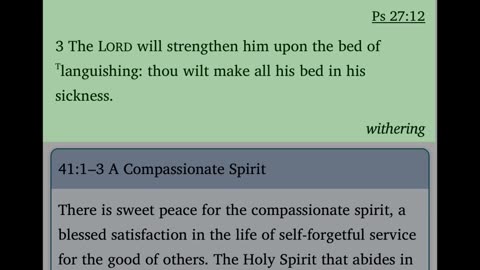 Bible Commentary 151: Psalm 41:1-3