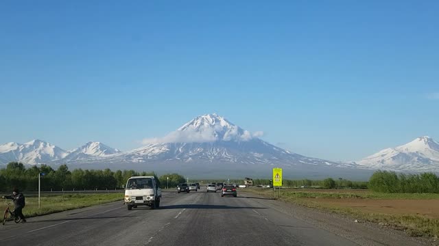 Amazing nature of Kamchatka.Volcanoes