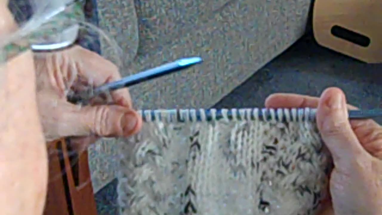 Tutorial #4 Double strand white w gray fleck 30 stitch pattern 021424AD