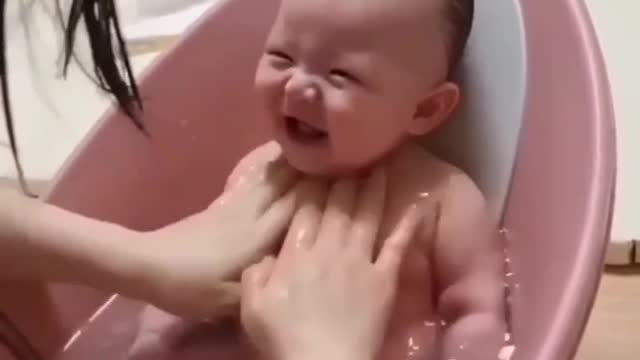 Little baby smile looking beautifull