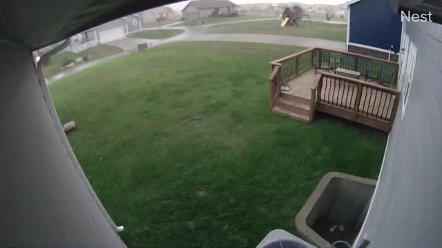 Trampolines Blow Across Yard Like Tumbleweeds