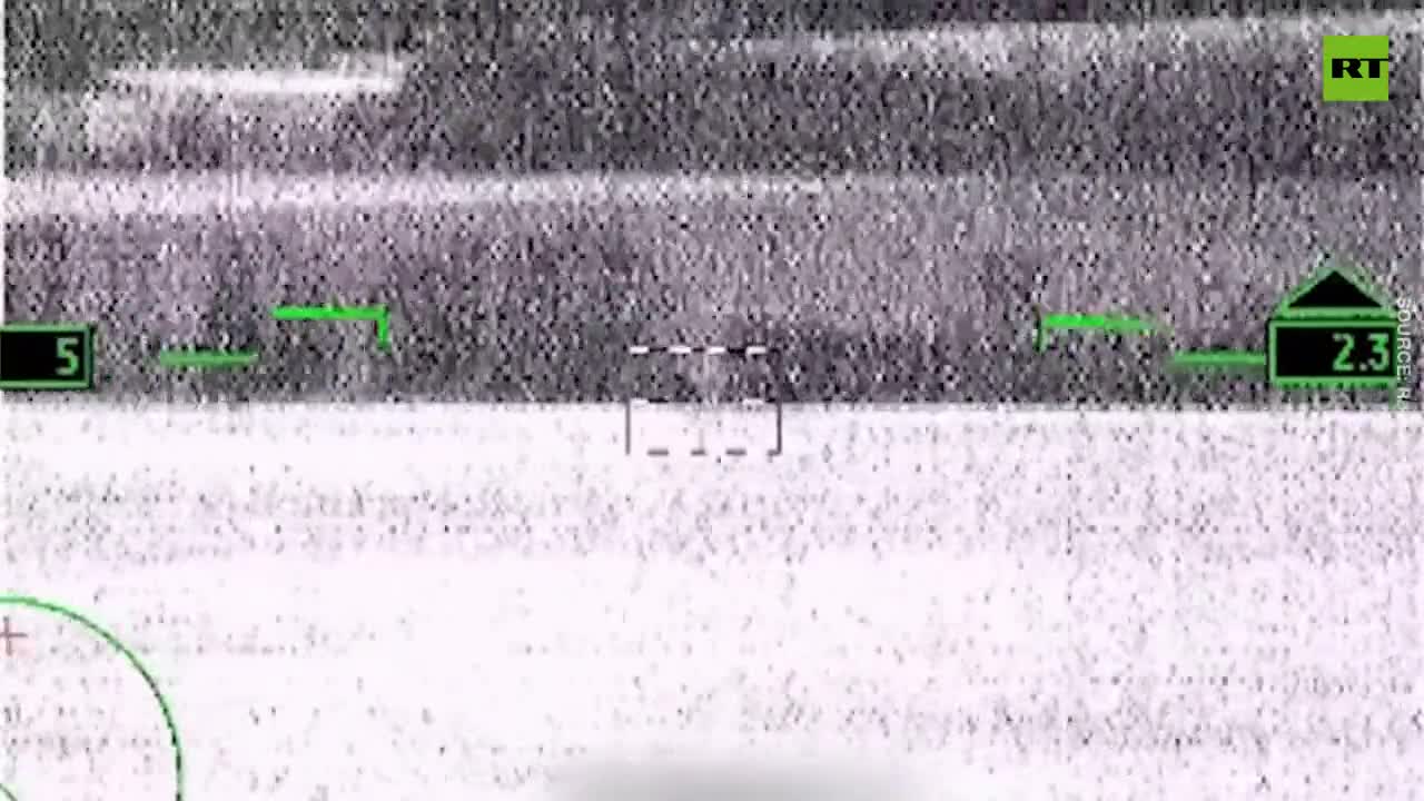 DENAZIFICATION: Russian Ka-52 helicopters missile strikes on a NAZI stronghold at night