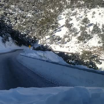 Driving down the Big Bear Lake Mountain, Tuesday 1/26/21