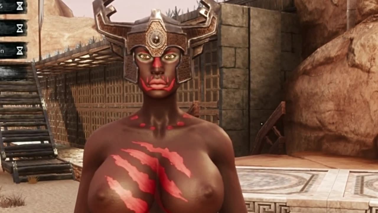 Conan Exiles farming a berserker Busty Boobs breast expansion huge tits milkers knockers