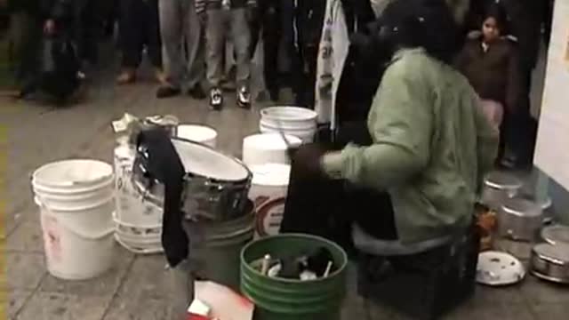 Pots and Pans - Greatest New York City Street Drummer - New York City Subway