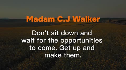 Madam C.J Walker Motivational Lines || Motivation Speaker || Status Video