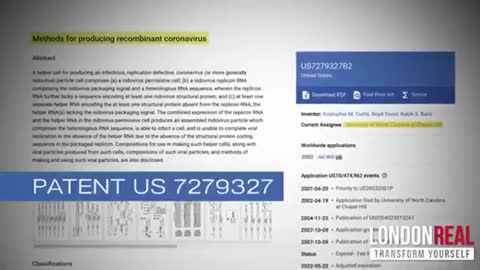 Origins of Corona Virus Patent