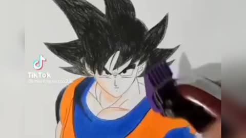 Goku gets a haircut