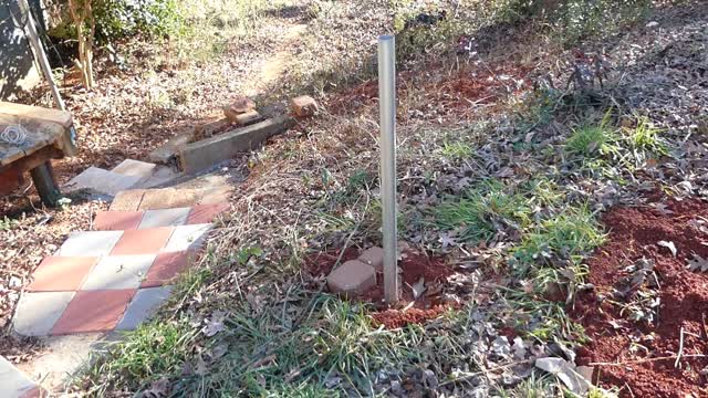 $50 Mast for my HF Antenna. Using Chain Link Fence Top Rails and some PVC.