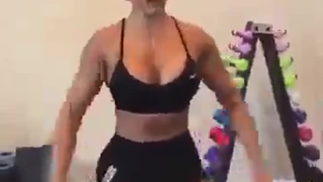 Hot Fitness Model Workout