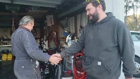 MENTORING THE PASTOR'S SON OVER MOTORCYCLE REBUILDING