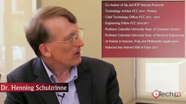 Coming to eTechTV, Co Author of Several Voice Over IP Protocols Dr. Henning Schulzrinne