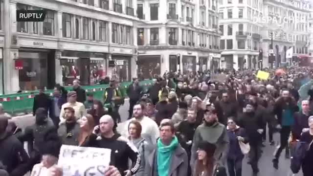 Peaceful anti-lockdown protesters in London