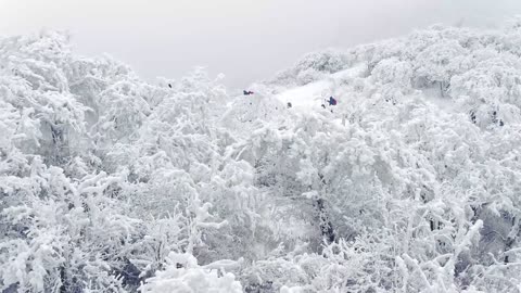 Qinling mountains snow