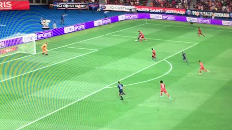 Neymar drills it into the net