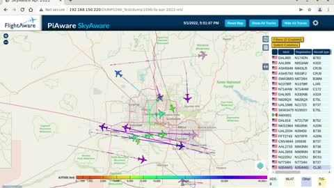 May 1st 2022 - Phoenix Air Traffik Time Lapsed